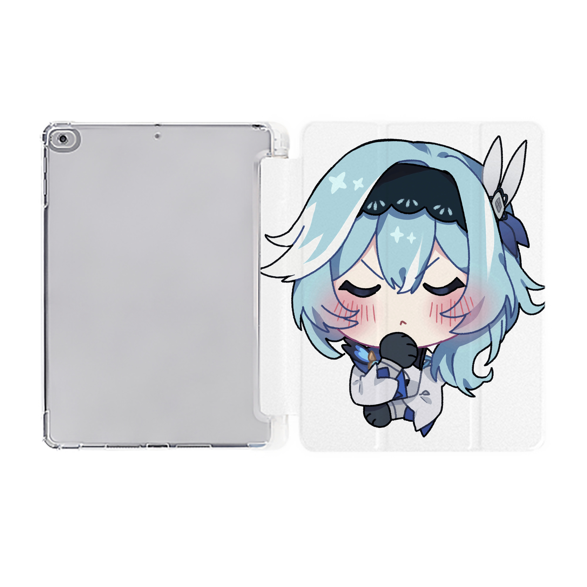 げんし神 优菈 ゆうら genshin Yūra IPad ケース ペン収納付き 三つ折りスタンド PUレザー×シリコン 対応機種9.5/10.5/10.9インチ